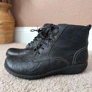 Clarks Black Leather Boots